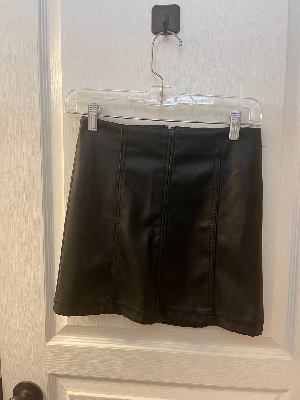 Tinseltown Black Faux Leather Mini Skirt